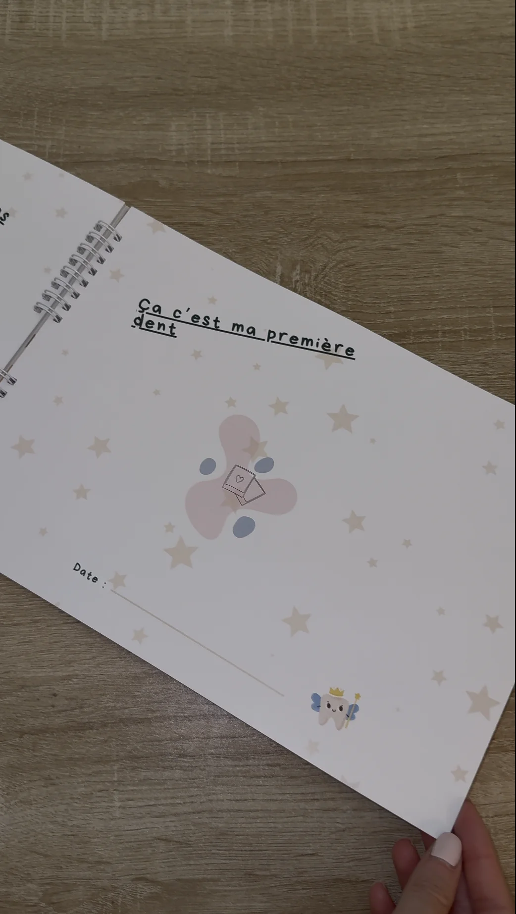 Page Ça c'est ma première dent — milestone bébé